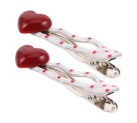 SAFIGLE 2pièces Cute Heart Dot Hair Clips for Women Sweet Side Hair Barrettes Effortless Styling and Charming Design