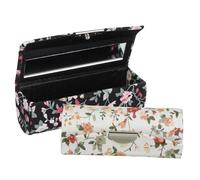 SAFIGLE 2pièces Étui Lèvres Motif Floral Avec Miroir Organisateur Lèvres Imprimé Floral Étui Pour Femme