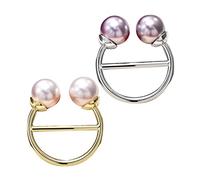 SAFIGLE 2pièces Fixations Écharpe Élégantes Shirts Et Accessoires Mode Pinces Foulard Délicates or Blanc Et Argent Fermoirs Légers Et Polyvalents Pour Styles Variés