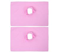 SAFIGLE 2pièces Housse Appui-tête de Massage avec Ouverture pour Visage Drap de Table de Massage Lavable pour Salons de Beauté et Spas