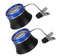 SAFIGLE 2pièces Loupe de Bijoutier Portable à Clip et Loupe Frontale pour Réparation de Montres Bijoux