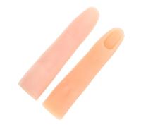 SAFIGLE 2pièces Modèle De Doigt Pour Ongles Silicone Mannequin De Main Réaliste Pour Entraînement De Manucure Outil Flexible Pour Nail Art Diy