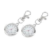 SAFIGLE 2Pièces Montre Infirmière Décorative avec Porte Clés Design Simple et Pratique pour Accessoires Infirmier Haute Imperméabilité et Durabilité