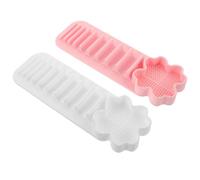 SAFIGLE 2pièces Organisateur de Pinceaux de Maquillage Séchoir à Pinceaux Silicone Support de Séchage à Ventouses pour Maison et Voyages
