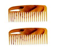 SAFIGLE 2pièces Peigne à Cheveux Style Rétro avec Insert pour Cheveux Dents Larges Outil de Coiffure pour Homme et Femme