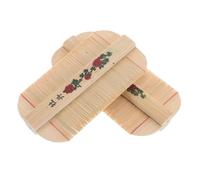 SAFIGLE 2pièces Peigne à Dents Fines Bambou Naturel pour Animaux Anti-pellicules pour Toilettage des Poils Élimination Douce Facile à Ranger