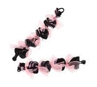 SAFIGLE 2pièces Perruque Princesse avec Nœuds Extensions Queue de Cheval pour Filles et Tout-petits pour Jeux de Rôle et Déguisement