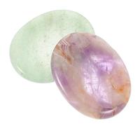 SAFIGLE 2pièces Pierres De Massage Naturelles Mini De Décorations De Maison Jade Améthyste