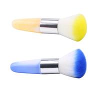 SAFIGLE 2pièces Pinceaux pour Poudre à Ongles Nettoyants et Dissolvants pour Vernis à Ongles Lot pour Salon et Usage Domestique Couleurs Assorties Couleur Aléatoire