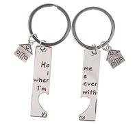 SAFIGLE 2pièces Porte-clés Maison Décoratifs Métal Lot De Pendentifs Pour Nouvelle Maison Pour Familles Et Amis