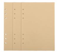 SAFIGLE 3 Carnets de Feuilles Mobiles A5 Vierges Non Lignées Papier Kraft 48 Pages par Carnet Recharges pour Classeur à 6 Anneaux Fournitures Scolaires Bureau pour Organisation et