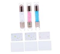 SAFIGLE 3 ensembles Kit de Nail Art Stamper Silicone Double Embout Outil Manucure French Tip DIY Tampon Ongles Professionnel pour Salon et Usage Domestique Bleu Rose Transparent
