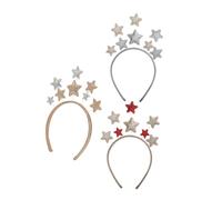 SAFIGLE 3 Pièces Bandeaux Étoile pour Garçon Fille Lot de Doré et Argenté Accessoires Décoratifs pour Fête et Carnaval Parfaits pour Cosplay et Événements Festifs