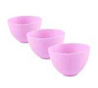 SAFIGLE 3 Pièces bol en silicone bol de maquillage pour le visage bols soin du visage spa kit manucure bol à mélanger pour le visage bol mélangeur pour le visage Gel de silice Violet,mauve