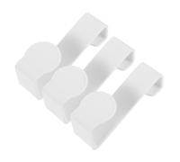 SAFIGLE 3 pièces Crochets de Toilette Multifonctionnels sans Perçage Lot de Crochet Plastique Blanc pour Porte-serviettes et Rangement Salle de Bain Pratique pour Accrocher Vêtements et