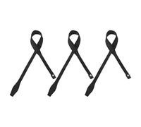 SAFIGLE 3 Pièces Dragonne Réglable pour Bâton de Randonnée, Sangle pour Tenir le Bâton en Nylon Noir, Fermeture Rapide, Prise Confortable, pour Randonnée et Alpinisme