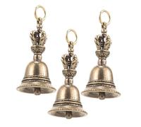 SAFIGLE 3 pièces Lot de Petites Cloches Laiton Rétro Breloques Suspendues pour Sacoches à Dos Pendentifs Artisanaux pour Décoration de Noël et Accessoires DIY