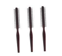SAFIGLE 3 pièces Peigne Bois pour Cheveux Bouclés Brosse Coiffante avec Manche Ergonomique Massage Chevelu Démêlant et Multifonction Légère et Confortable pour Usage Professionnel