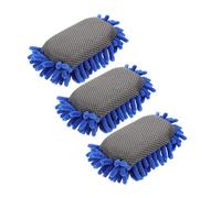 SAFIGLE 3 pièces Set de Gommes Effaceur Tableau Lavables Chenille Bleu pour Nettoyage Craie et Marqueur Pratique pour École Bureau Maison