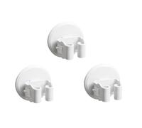 SAFIGLE 3 pièces Support Mural Pince Balai Blanc Clips Antidérapants sans Perçage pour Rangement Balai et Vadrouille Organisateur Pratique pour Cuisine Salle de Bain Balcon