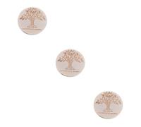 SAFIGLE 3pièces Boîte à Dents Bois Pour Rangement Rond Avec Souvenirs Et Écriture Anglais Préservation Des Dents De Lait Pour Souvenirs Enfance