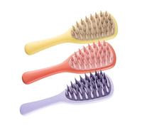 SAFIGLE 3pièces Brosse à Cheveux Auto-nettoyante Avec Coussin Brosse Démêlante Et Peigne De Coiffure Pour Massage Du Chevelu