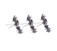 SAFIGLE 3pièces Couronne de Fleurs Lavande et Violette Coiffe Fleurie Bandeau pour Mariée et Demoiselle Honneur Accessoire de Cheveux Floral