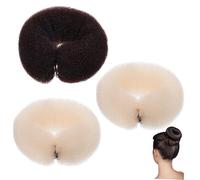 SAFIGLE 3pièces Lot de Bigoudis Nylon Accessoire pour Chignon et Queue de Cheval Élastique Souple pour Boucles DIY