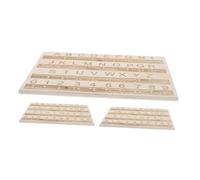 SAFIGLE 3pièces Lot De Tableaux Alphabet Braille Bois Points Tactiles Pour Débutants Outils Apprentissage Pour Garçon Fille Aveugles