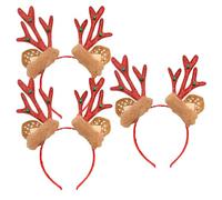 SAFIGLE 3pièces Serre-tête Renne Noël avec Cornes et Oreilles Accessoires de Cheveux Faon Pailleté Bandeau pour Fêtes de Fin Année
