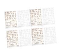 SAFIGLE 4 ensembles Autocollants Nail Art Lettres et Chiffres Dorés et Argentés Autoadhésifs pour Ongles Femmes DIY Manucure Polyvalente