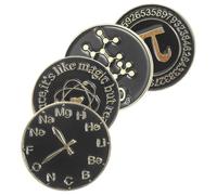 SAFIGLE 4 Ensembles Broches Aesthétiques Mathématiques Et Scientifiques Pin Décoratif Pour Vêtements Sac Chapeau Diy Accessoires Mode 4 Pièces * 4