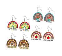 SAFIGLE 4 Paires Boucles Oreilles Enseignants de Fantaisie pour Parfaites pour Fête Enseignants et Appréciation Professeurs