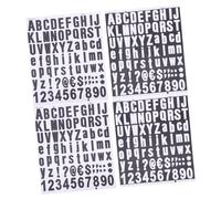 SAFIGLE 4 pièces Autocollants Numérotés et Alphabet Autocollants DIY Étiquettes Autoadhésives pour Scrapbooking Décoration de Boîte Aux Lettres Noir et Blanc