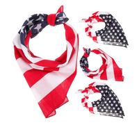 SAFIGLE 4 pièces Bandeaux Américains avec Motif Drapeau National Accessoires de Mode Élastiques Confortables pour Parties et Activités