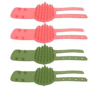 SAFIGLE 4 Pièces Griffoir D'angle pour Chats en Abs Vert Surface Douce, Design Réglable Antidérapant pour Éliminer les Poils Morts et Protéger les Meubles, pour Surfaces Carrelées