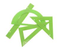 SAFIGLE 4 Pièces Lot de Règles Tactiles pour Élèves Malvoyants en PP Vert Trou D'alignement Central, pour L'éducation Spécialisée en Classe
