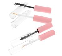 SAFIGLE 4 pièces Lot de Tubes de Mascara Vides Rechargeables avec Bouchons Roses Tubes Compacts pour Eyeliner et Gloss Étanches et Portables pour Maquillage de Voyage Couleur Aléatoire