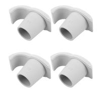 SAFIGLE 4 Pièces Patins Antidérapants Blancs pour Déambulateur, Accessoires Légers en Pa et Tpr, Améliorant la Stabilité sur Sols Glissants et Terrains Glacés pour Seniors