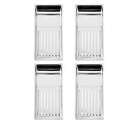 SAFIGLE 4 Pièces Plateau pour Manucure en Acier Inoxydable, Petit, | Bords Arrondis, Nettoyage Facile, Rangement Sûr, pour Tatouage et Labo