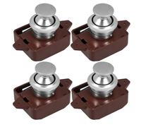 SAFIGLE 4 Pièces Serrure à Bouton Poussoir sans Clé pour Camping-car Loquet de Tiroir et Placard Verrouillage Silencieux et Alliage Zinc pour Caravane et Van