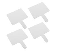 SAFIGLE 4 Pièces Tableau Blanc Poignée Double Face en Plastique Blanc pour Élèves, Cycles Illimités D'effacement et Réécriture, pour Ateliers Pédagogiques et Jeux Éducatifs