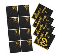 SAFIGLE 40 Pièces Serviette D'anniversaire Cousue D'or Serviettes De Fête D'anniversaire Serviettes De Retraite Serviettes Joyeux Anniversaire Papier Black
