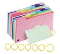 SAFIGLE 450 pièces Notes Autocollantes Colorées avec Anneaux Classeur Bloc-notes Spirale Multi-couleurs pour Étude et Organisation Couleur Aléatoire Couleur Aléatoire