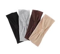 SAFIGLE 4pièces Bandeaux Larges Pour Femmes Élastiques Noués Bandeau De Sport Et Yoga Set