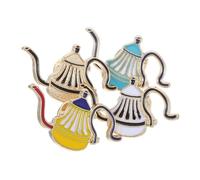 SAFIGLE 4pièces Épingles à Café Forme De Cafetière Broches Décoratives Métalliques Accessoires Pour Sacs Vestes Et Chapeaux