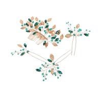 SAFIGLE 4pièces Épingles à Cheveux Forme De Fleur Pour Mariée Avec Perles Cristal Style Accessoires Pour Cheveux Bijoux Pour Demoiselles Honneur Et Femmes