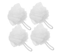SAFIGLE 4pièces Éponge De Bain Loofah Lot De Boule De Pour Gommage Du Corps Et Du Accessoires De Bain Doux Et Moelleux Pour Hommes Et Femmes