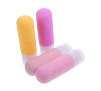 SAFIGLE 4pièces Flacons Souples Vides De Voyage Pour Shampoing Et Lotion Silicone Rechargeables Fuites Pratiques Pour Voyages