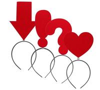 SAFIGLE 4pièces Lot De Serre-tête Cœur Et Point Interrogation Bandeaux Flèche Et Point Exclamation Pour Femme Accessoires De Fête Et Cosplay